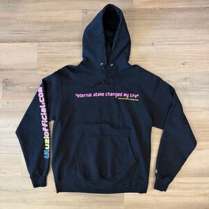 Champion Lil Uzi Vert Eternal Atake Changed My Life Black Hoodie Sz L Alt Rap